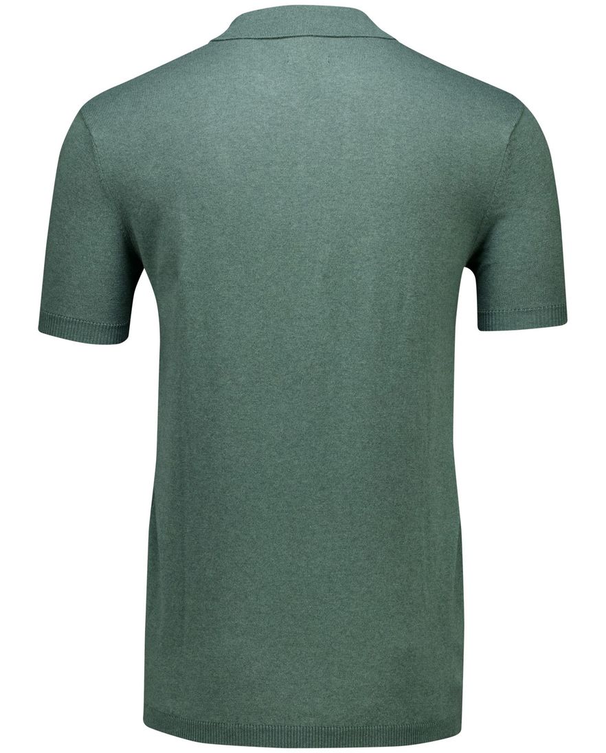 Portofino polo extra lang groen gebreid