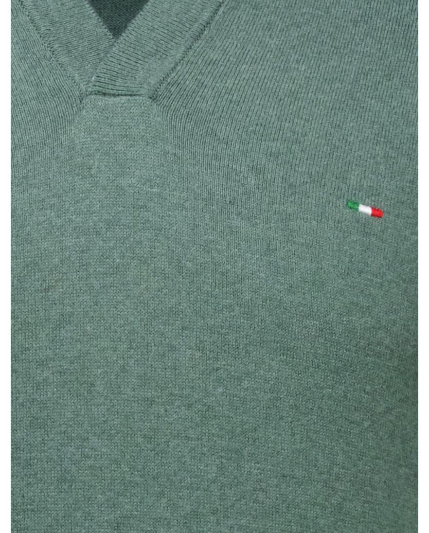 Portofino polo extra lang groen gebreid