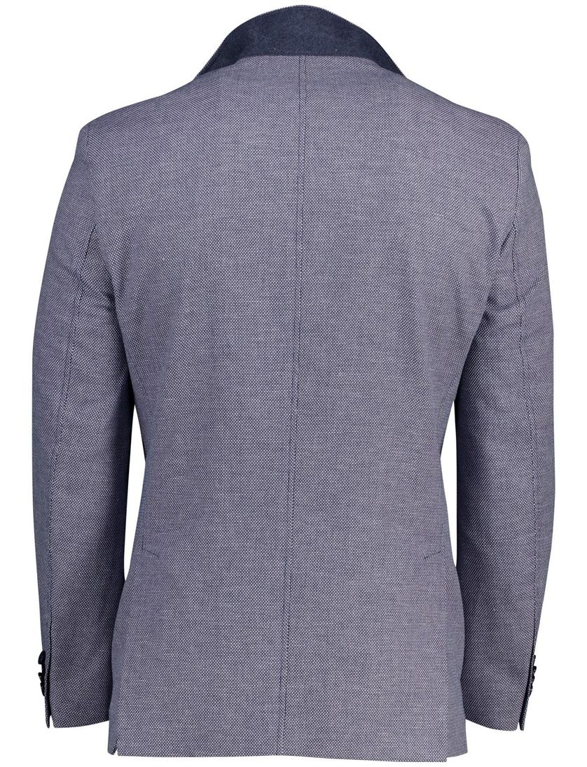 colbert Carl Gross Sakko blauw normale fit katoen