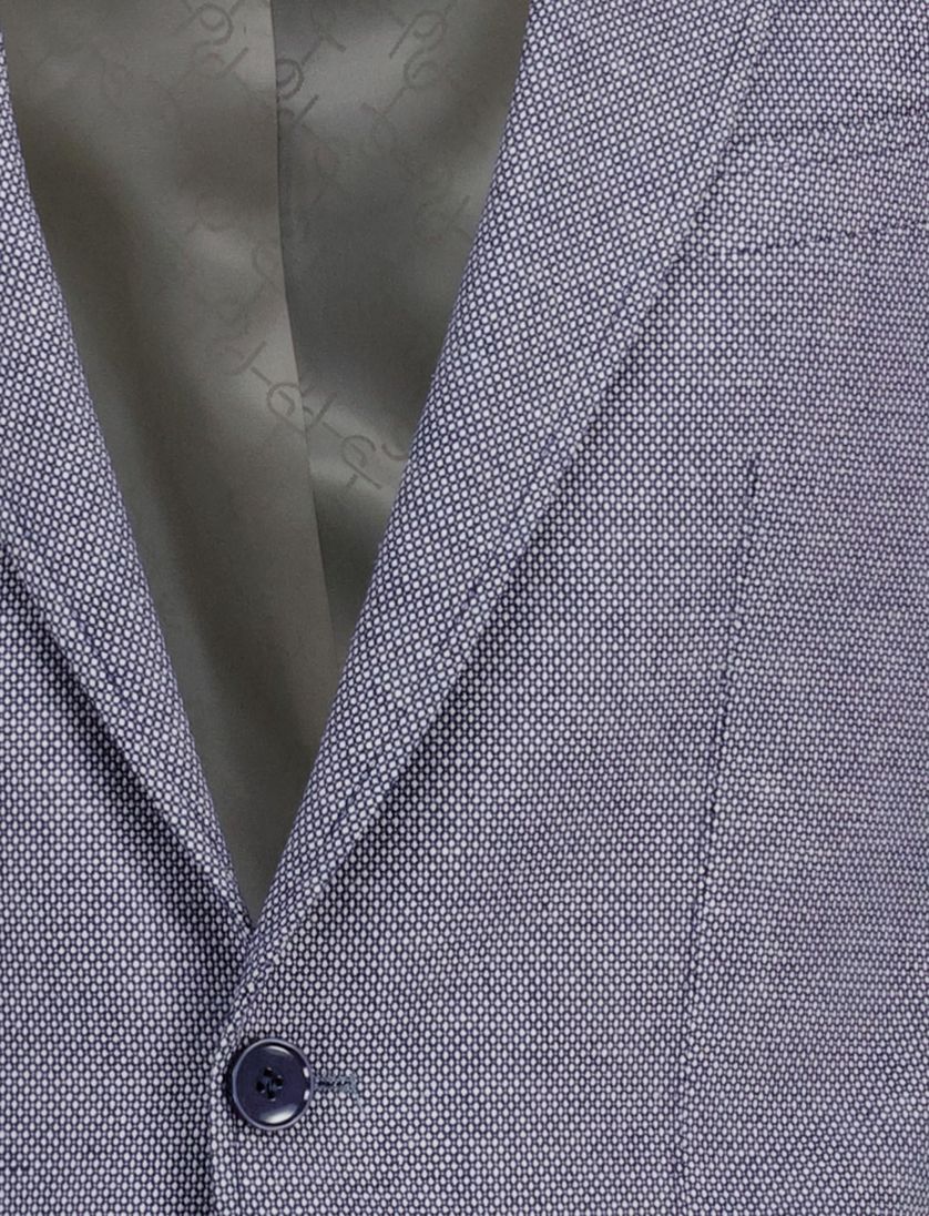 colbert Carl Gross Sakko blauw normale fit katoen