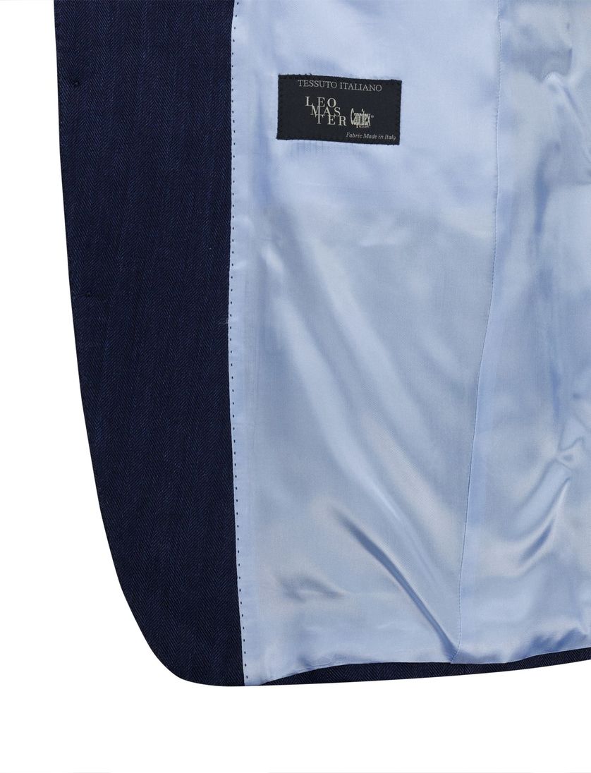 linnen Carl Gross Sakko colbert donkerblauw normale fit