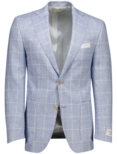 Carl Gross Carl Gross Sakko modern fit colbert blauw geruit