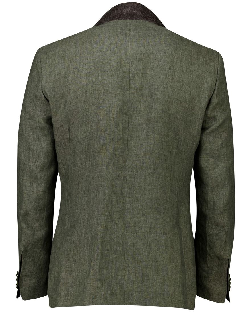 Carl Gross colbert Tebbo-G groen linnen effen