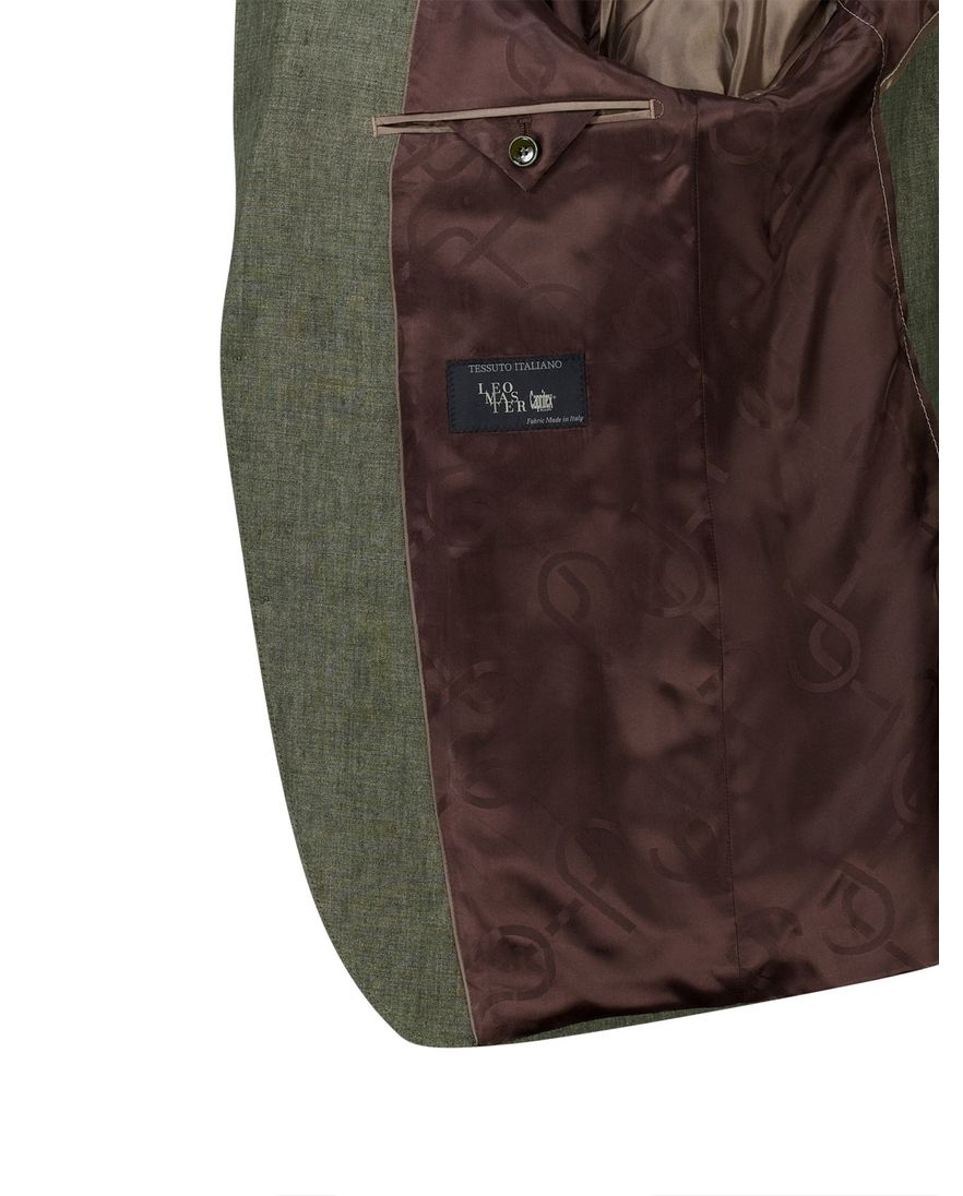 Carl Gross colbert Tebbo-G groen linnen effen