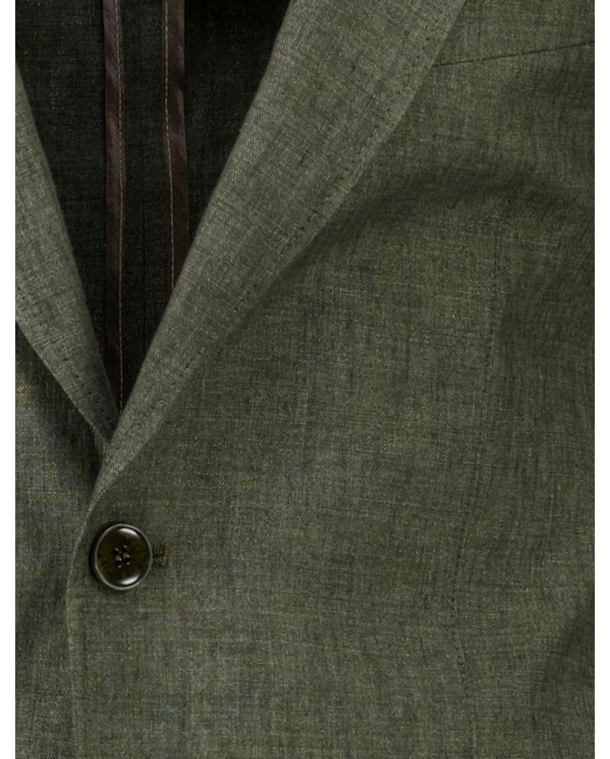 Carl Gross colbert Tebbo-G groen linnen effen