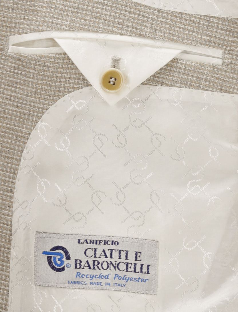 Carl Gross colbert beige geruit normale fit