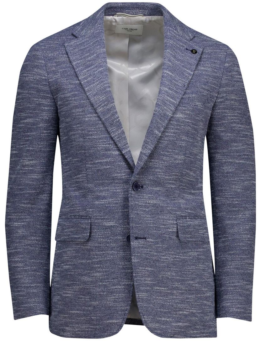 Carl Gross Sakko colbert blauw gemeleerd normale fit