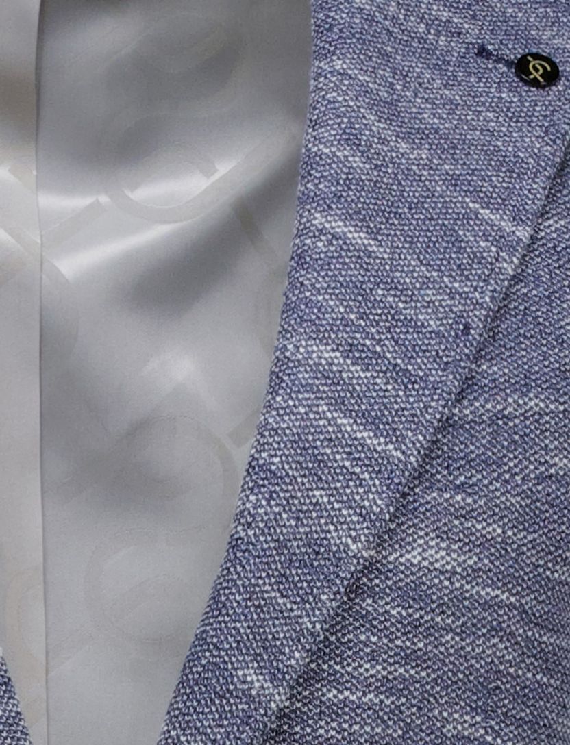 Carl Gross Sakko colbert blauw gemeleerd normale fit