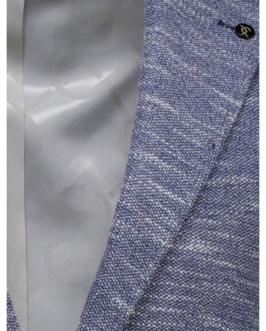 Carl Gross Sakko colbert blauw gemeleerd normale fit