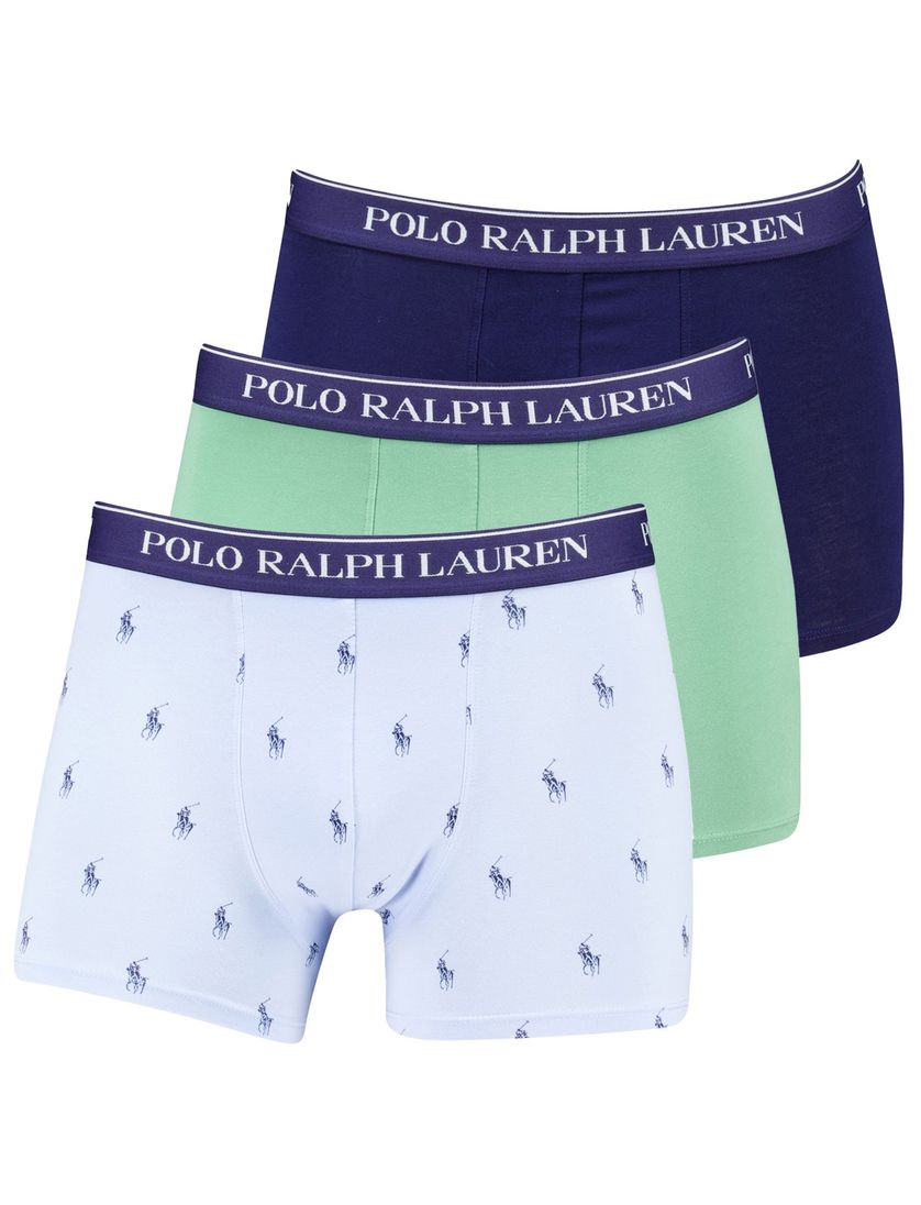 Ralph Lauren stretch boxershorts 3-pack groen-blauw