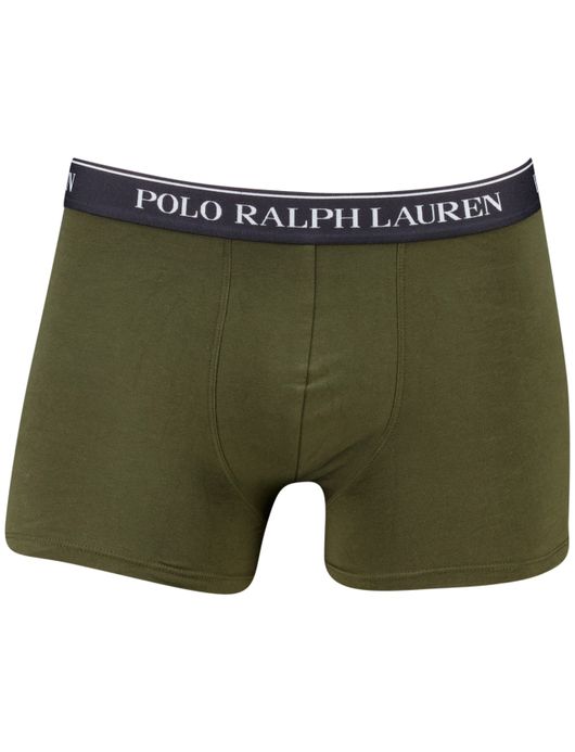 Polo Ralph Lauren boxershorts 3-pack groen-zwart-geel effen katoen