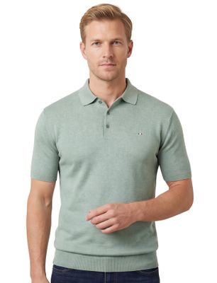 Portofino katoenen Portofino polo lichtgroen 3-knoops gemeleerd