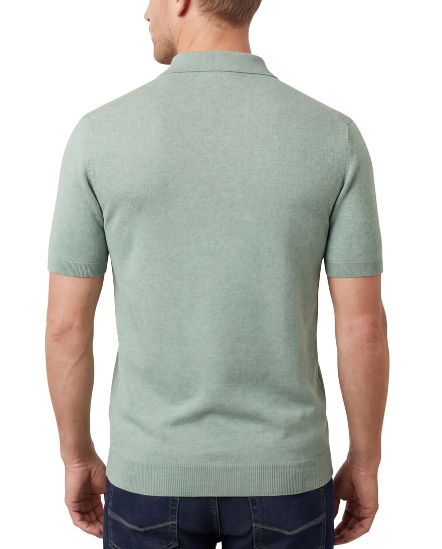 Portofino polo lichtgroen 3-knoops gemeleerd katoen