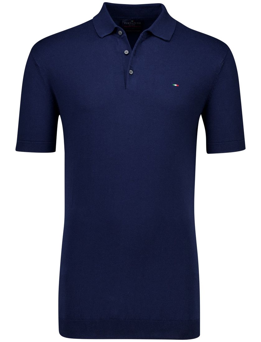 Portofino polo extra lang donkerblauw