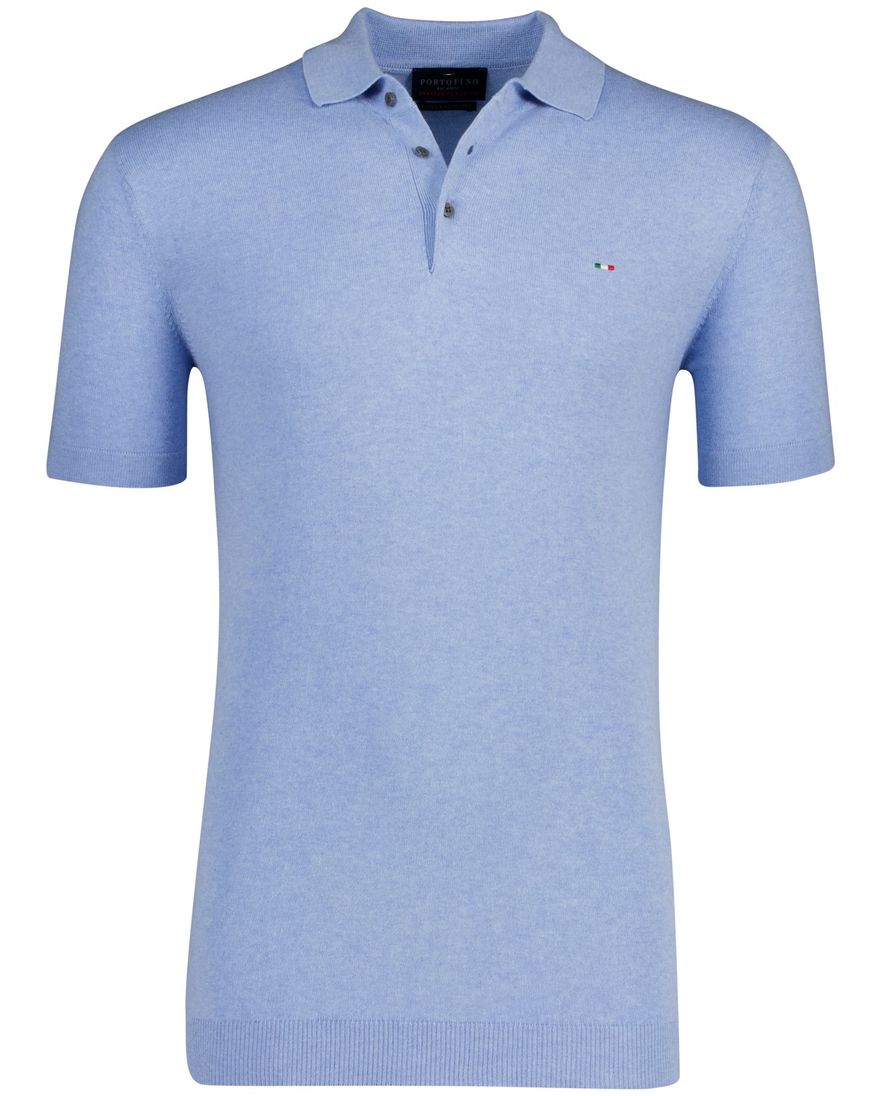 Portofino extra lange korte mouw polo blauw normale fit