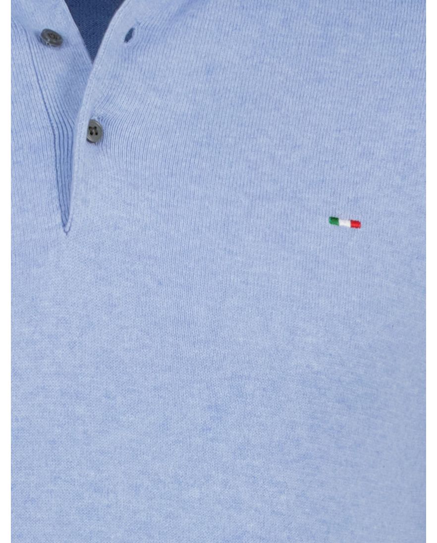 Portofino extra lange korte mouw polo blauw normale fit