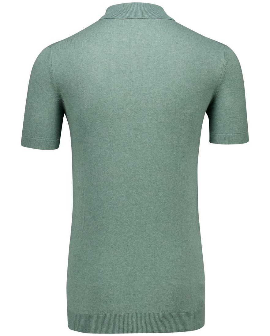 Portofino polo extra lang groen gemeleerd katoen