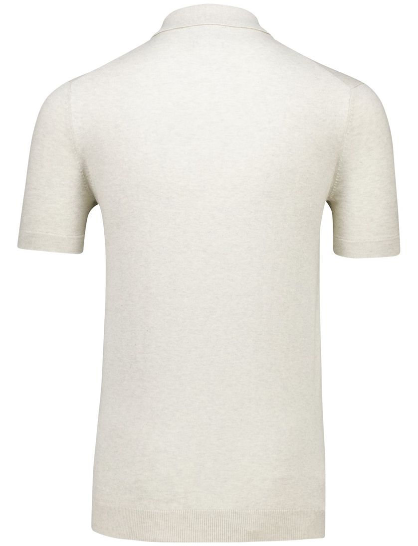 katoenen Portofino polo extra lang creme gemeleerd