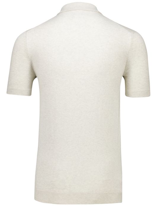 Portofino polo extra lang creme en grijs gemeleerd