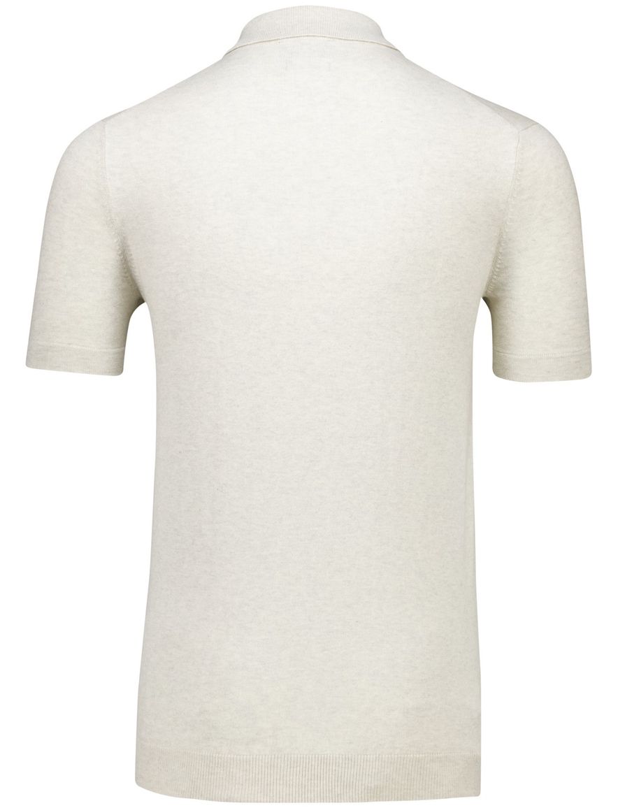 Portofino polo extra lang creme en grijs gemeleerd