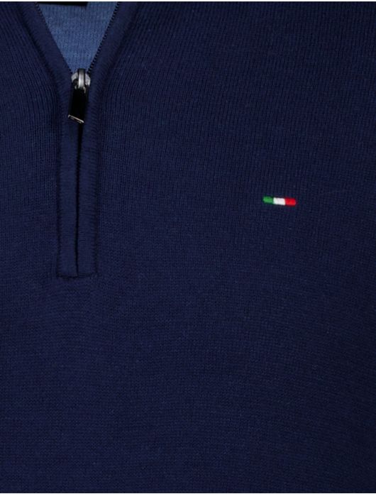 trui extra lange mouwlengte donkerblauw Portofino