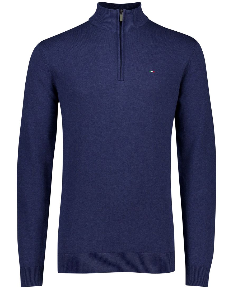 Portofino half zip trui extra lang donkerblauw