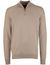 Portofino half zip extra long fit beige katoen