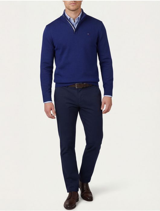 trui blauw Portofino Regular Fit