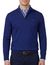 Portofino half zip trui Regular fit blauw met boord