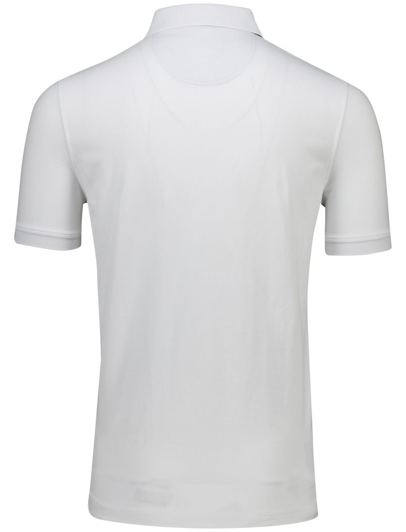 Portofino polo wit 3-knoops effen normale fit