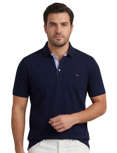 Portofino Portofino polo donkerblauw katoen