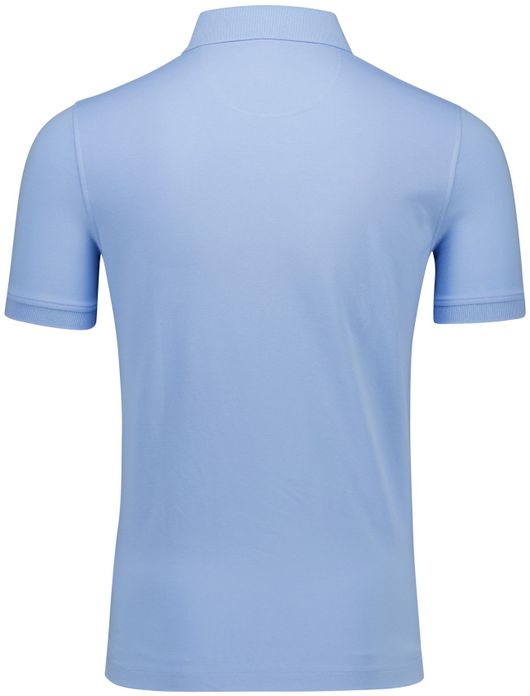 Portofino polo lichtblauw 3-knoops katoen
