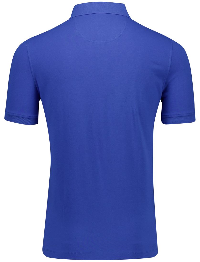 Portofino polo blauw pique katoen