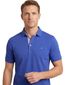 Portofino polo blauw pique katoen 3-knoops