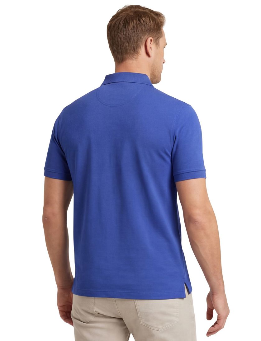 Portofino polo blauw pique katoen