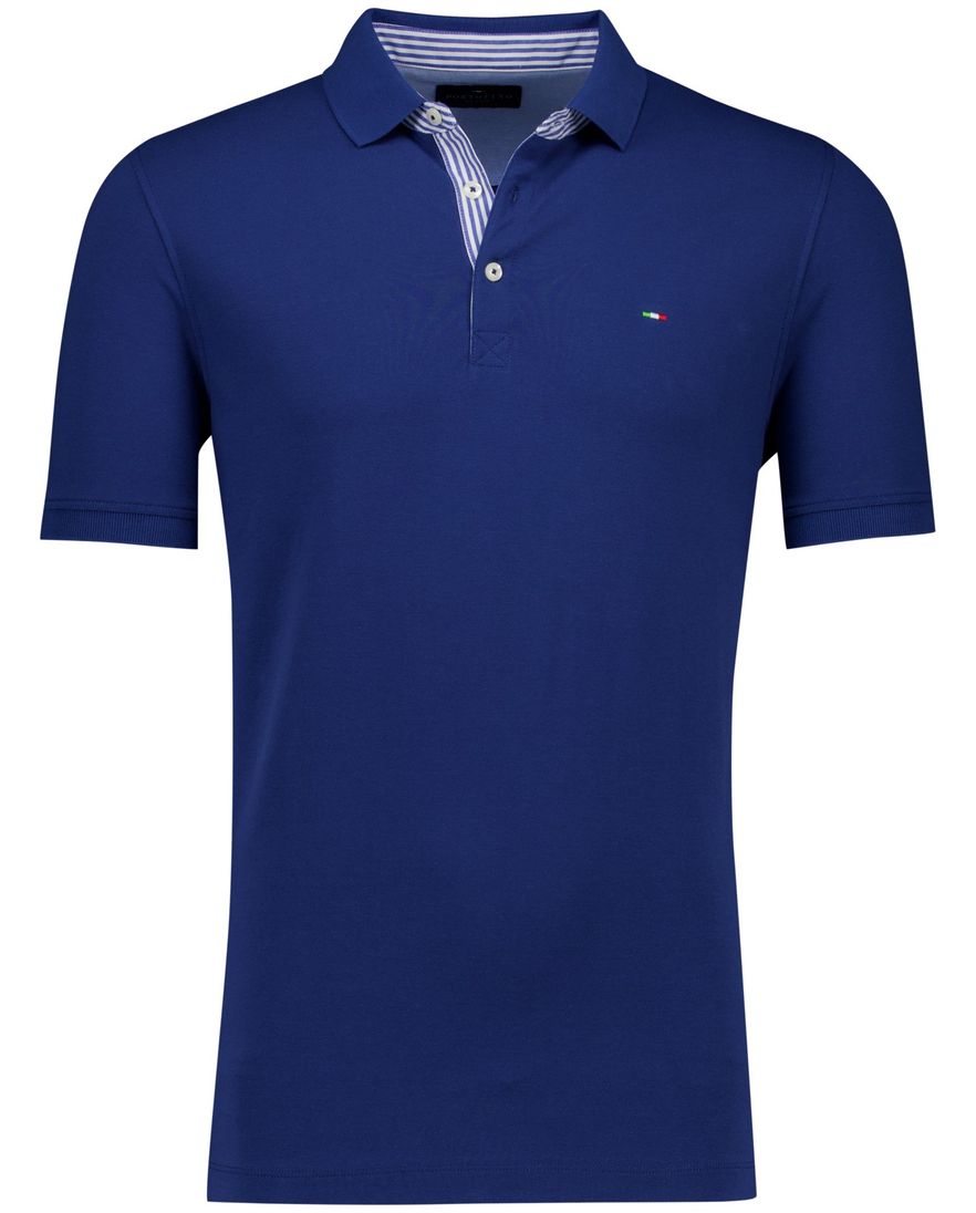Portofino polo donkerblauw pique katoen