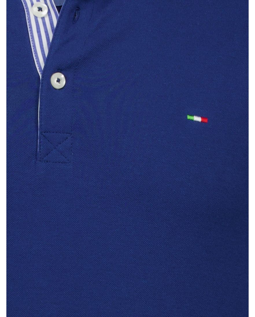 Portofino polo donkerblauw pique katoen