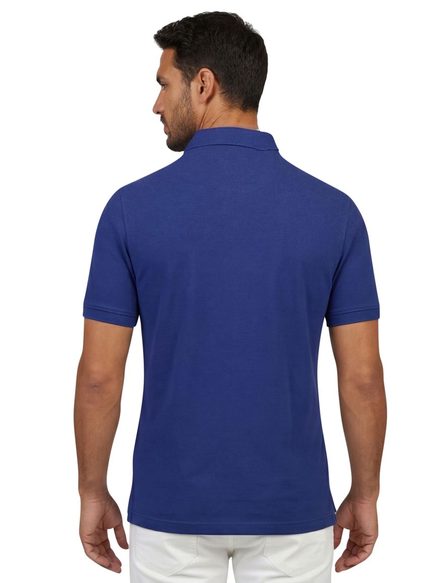 Portofino polo donkerblauw pique katoen