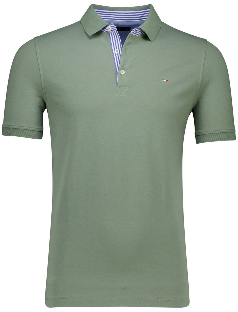 Portofino polo groen pique 3-knoops