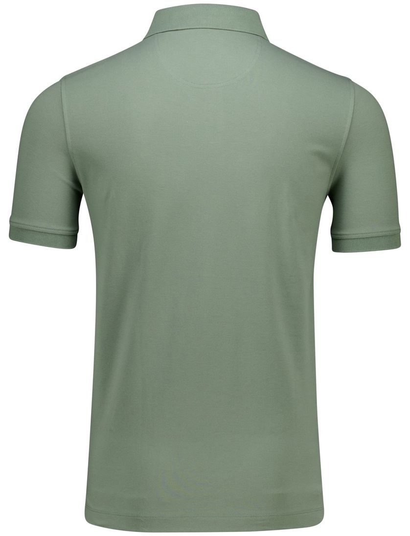 Portofino polo groen pique 3-knoops