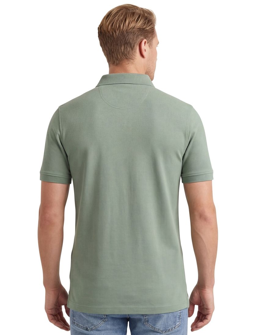 Portofino polo groen pique 3-knoops