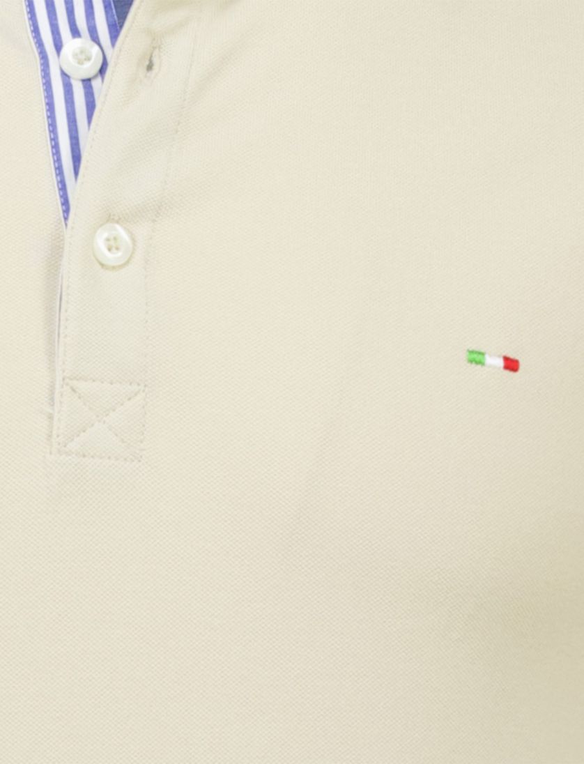 normale fit Portofino polo beige pique effen