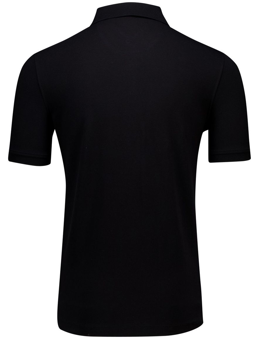 Portofino polo zwart effen pique katoen