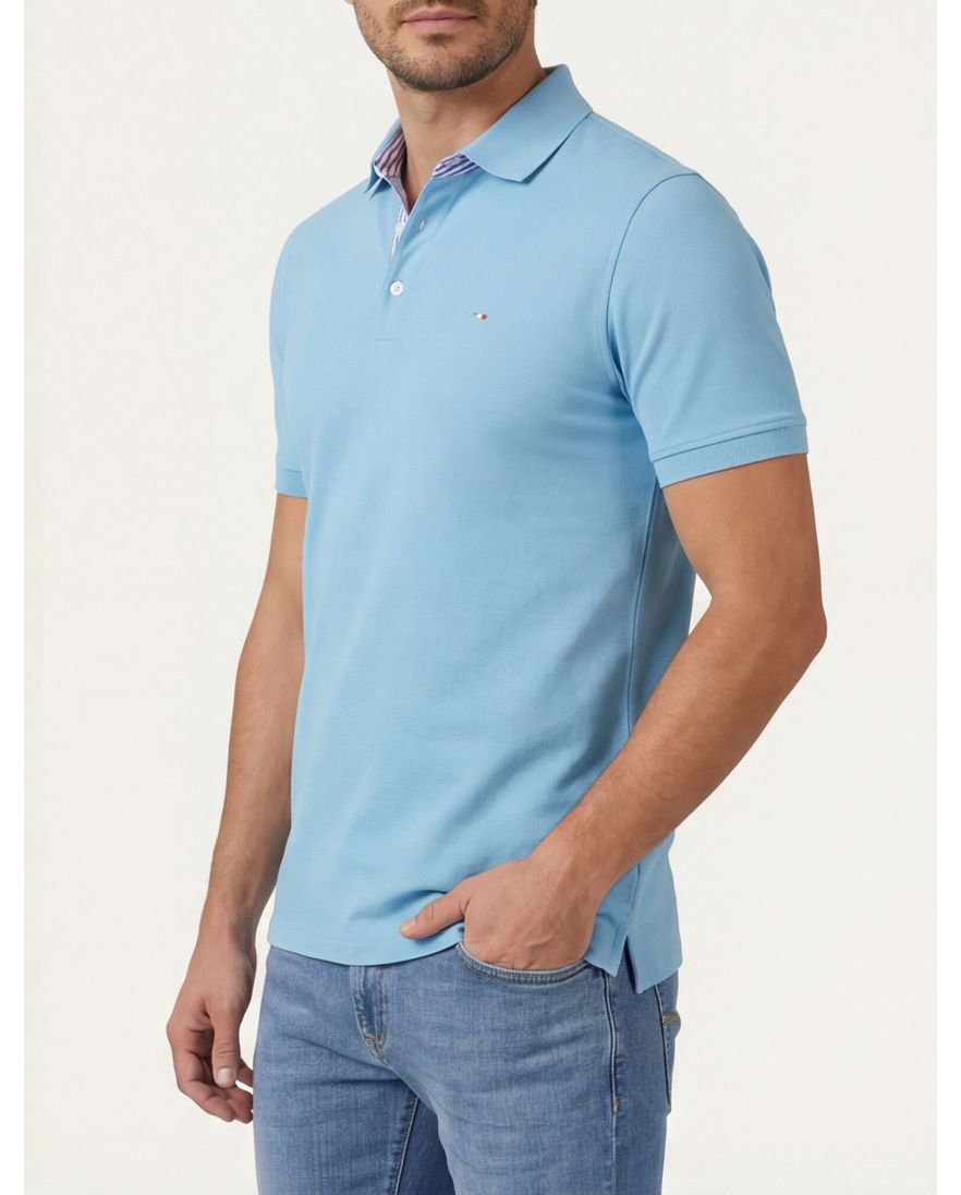 Portofino polo blauw katoen