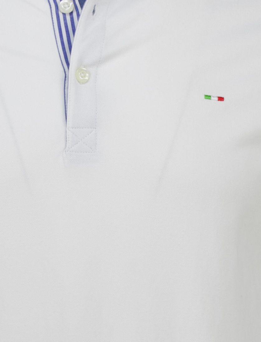 Portofino polo extra lang wit 3 knoops