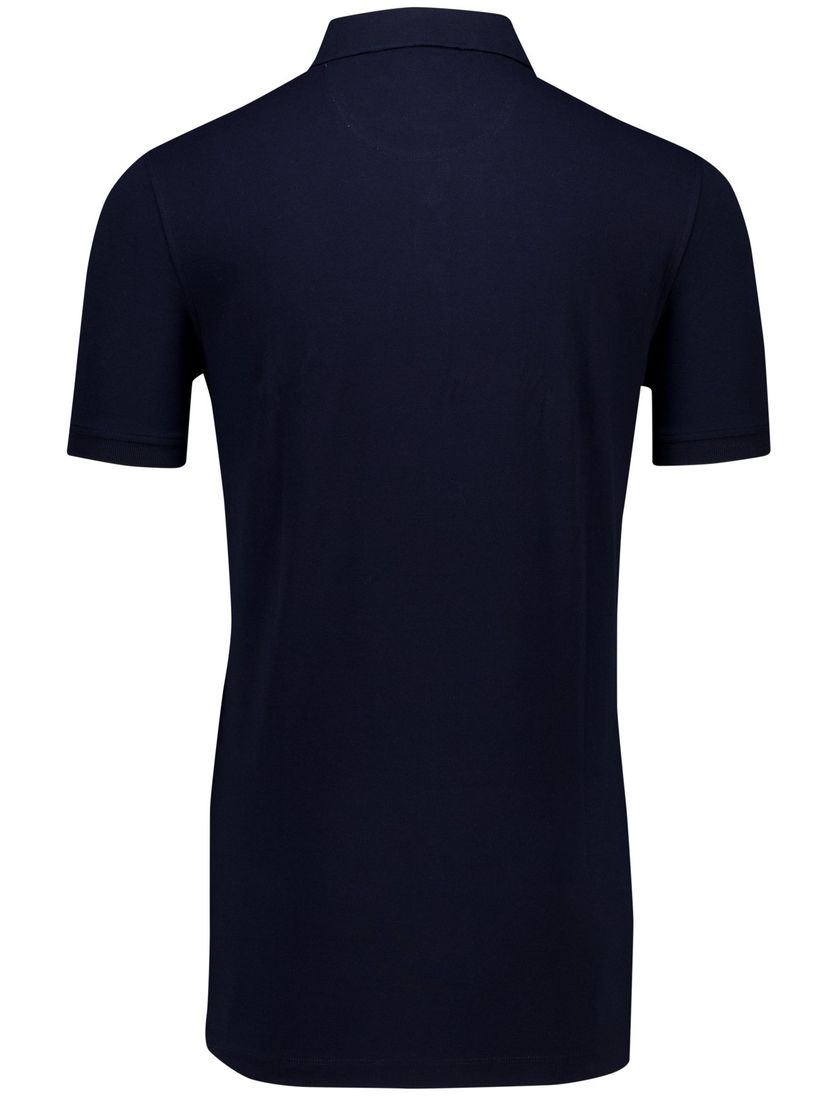 katoenen Portofino polo extra lang donkerblauw normale fit