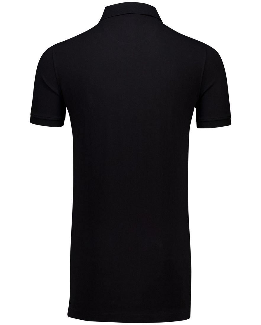 Portofino polo extra lang zwart stretch pique