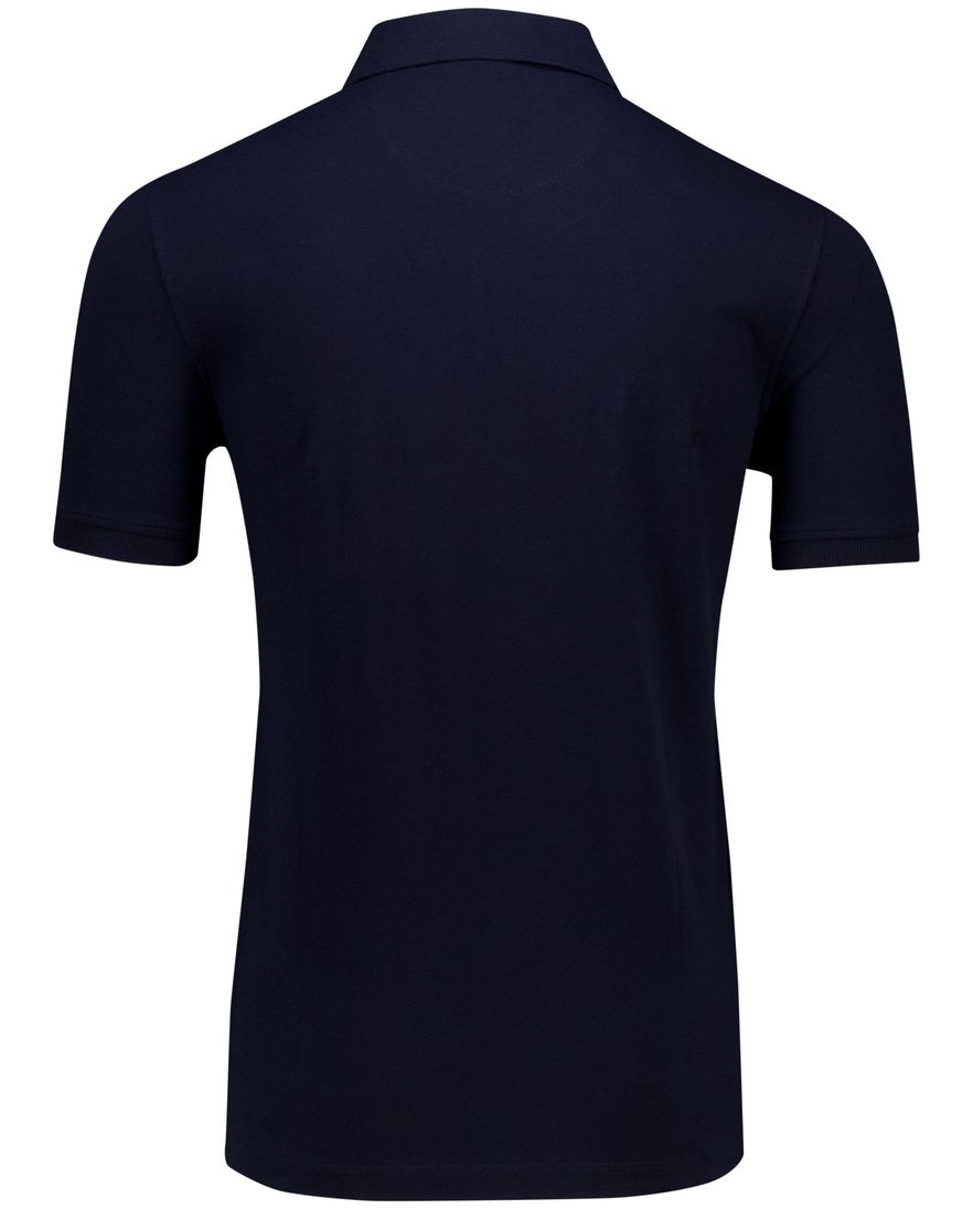 Portofino polo donkerblauw 3 knoops normale fit katoen