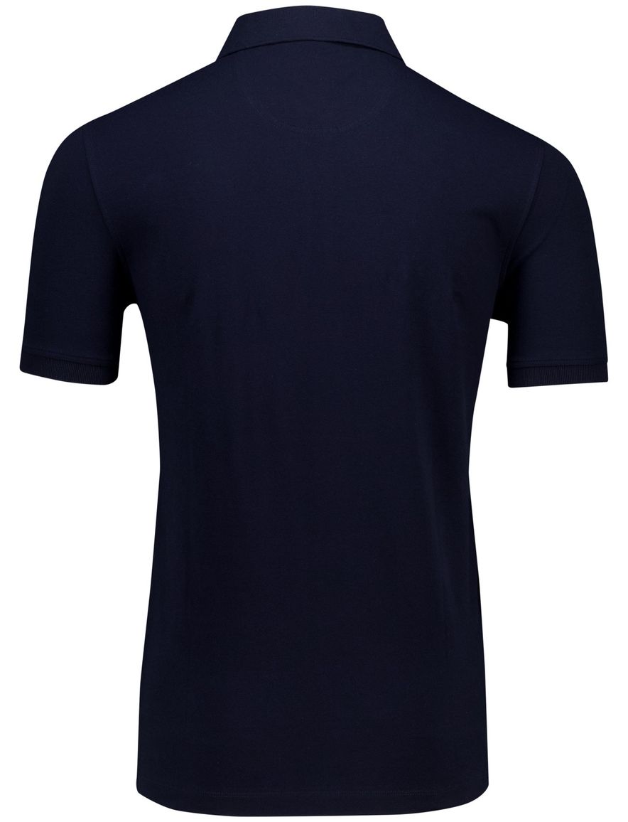 Portofino polo donkerblauw 3 knoops normale fit katoen