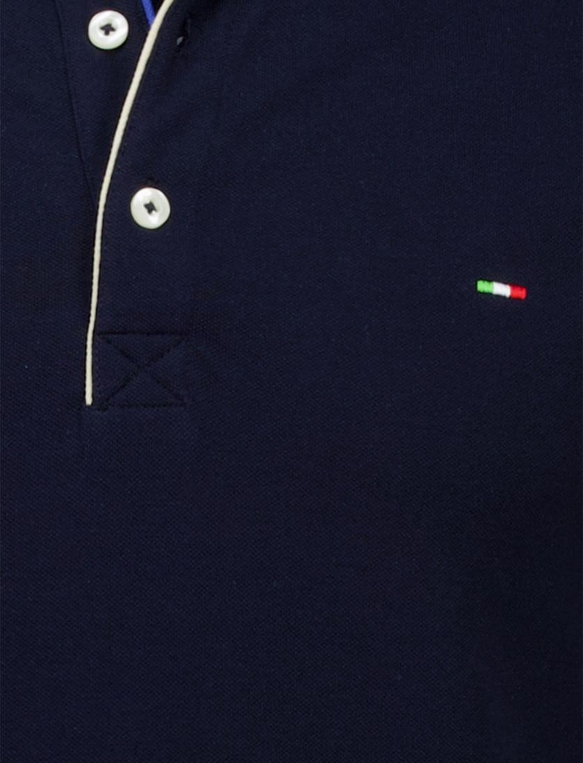 katoenen Portofino polo donkerblauw effen normale fit